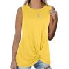 imageSAMPEEL Womens Tank Tops Twist Knot Summer Sleeveless05yellow
