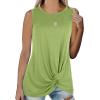 imageSAMPEEL Womens Tank Tops Twist Knot Summer Sleeveless06grassgreen