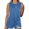 imageSAMPEEL Womens Tank Tops Twist Knot Summer Sleeveless07lightblue