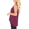 imageSAMPEEL Womens Tank Tops Twist Knot Summer Sleeveless18purplered