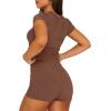 imageSAMPEEL Womens Two Piece Lounge Sets Casual Summer Outfits 2 Piece Short Matching Clothing SetBrown