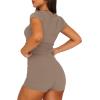 imageSAMPEEL Womens Two Piece Lounge Sets Casual Summer Outfits 2 Piece Short Matching Clothing SetCoffee