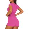 imageSAMPEEL Womens Two Piece Lounge Sets Casual Summer Outfits 2 Piece Short Matching Clothing SetHot Pink