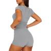 imageSAMPEEL Womens Two Piece Lounge Sets Casual Summer Outfits 2 Piece Short Matching Clothing SetLight Grey