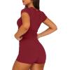 imageSAMPEEL Womens Two Piece Lounge Sets Casual Summer Outfits 2 Piece Short Matching Clothing SetWine Red