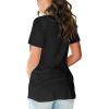 imageSAMPEEL Womens V Neck TShirts Casual Summer Loose Fit Short Sleeve Tops Basic TeesBlack