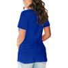 imageSAMPEEL Womens V Neck TShirts Casual Summer Loose Fit Short Sleeve Tops Basic TeesBlue