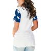 imageSAMPEEL Womens V Neck TShirts Casual Summer Loose Fit Short Sleeve Tops Basic TeesFlag