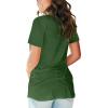 imageSAMPEEL Womens V Neck TShirts Casual Summer Loose Fit Short Sleeve Tops Basic TeesGreen