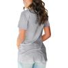 imageSAMPEEL Womens V Neck TShirts Casual Summer Loose Fit Short Sleeve Tops Basic TeesGrey