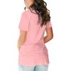 imageSAMPEEL Womens V Neck TShirts Casual Summer Loose Fit Short Sleeve Tops Basic TeesPink