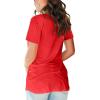 imageSAMPEEL Womens V Neck TShirts Casual Summer Loose Fit Short Sleeve Tops Basic TeesRed