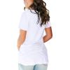 imageSAMPEEL Womens V Neck TShirts Casual Summer Loose Fit Short Sleeve Tops Basic TeesWhite