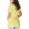 imageSAMPEEL Womens V Neck TShirts Casual Summer Loose Fit Short Sleeve Tops Basic TeesYellow