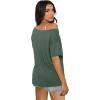 imageSAMPEEL Womens Workout Tops Oversized T Shirts Loose Fit Crewneck Short Sleeve Summer Sun Protection UPF 50Green