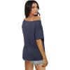 imageSAMPEEL Womens Workout Tops Oversized T Shirts Loose Fit Crewneck Short Sleeve Summer Sun Protection UPF 50Navy Blue