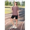 imageSAMPEEL Womens Workout Tops Oversized T Shirts Loose Fit Crewneck Short Sleeve Summer Sun Protection UPF 50Pink