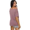 imageSAMPEEL Womens Workout Tops Oversized T Shirts Loose Fit Crewneck Short Sleeve Summer Sun Protection UPF 50Pink