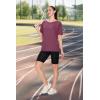 imageSAMPEEL Womens Workout Tops Oversized T Shirts Loose Fit Crewneck Short Sleeve Summer Sun Protection UPF 50Purple Pink