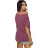 imageSAMPEEL Womens Workout Tops Oversized T Shirts Loose Fit Crewneck Short Sleeve Summer Sun Protection UPF 50Purple Pink