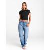 imageTrendy Queen Womens Boat Neck Tops Short Sleeve TShirts Slim Fitted Compression Summer Y2k Basic Clothes 2025Black