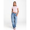 imageTrendy Queen Womens Boat Neck Tops Short Sleeve TShirts Slim Fitted Compression Summer Y2k Basic Clothes 2025Lightpink
