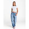 imageTrendy Queen Womens Boat Neck Tops Short Sleeve TShirts Slim Fitted Compression Summer Y2k Basic Clothes 2025White