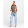 imageTrendy Queen Womens Going Out Basic Tank Tops Mock Neck Spring Clothes Sleeveless Cute Shirts Summer Y2K Sexy Outfits 2025Coffeegrey