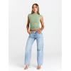 imageTrendy Queen Womens Going Out Basic Tank Tops Mock Neck Spring Clothes Sleeveless Cute Shirts Summer Y2K Sexy Outfits 2025Green