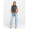 imageTrendy Queen Womens Going Out Basic Tank Tops Mock Neck Spring Clothes Sleeveless Cute Shirts Summer Y2K Sexy Outfits 2025Grey