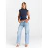 imageTrendy Queen Womens Going Out Basic Tank Tops Mock Neck Spring Clothes Sleeveless Cute Shirts Summer Y2K Sexy Outfits 2025Navy
