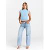 imageTrendy Queen Womens Going Out Basic Tank Tops Mock Neck Spring Clothes Sleeveless Cute Shirts Summer Y2K Sexy Outfits 2025Skyblue