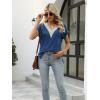 imageWomens Cap Sleeve Summer Tops 2025 Trendy Tank Tops Lace V Neck Loose Fit ShirtsA05navy