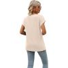 imageWomens Cap Sleeve Summer Tops 2025 Trendy Tank Tops Lace V Neck Loose Fit ShirtsA07apricot
