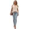 imageWomens Cap Sleeve Summer Tops 2025 Trendy Tank Tops Lace V Neck Loose Fit ShirtsA07apricot