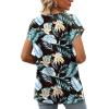 imageWomens Cap Sleeve Summer Tops 2025 Trendy Tank Tops Lace V Neck Loose Fit ShirtsBpattern 01