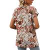 imageWomens Cap Sleeve Summer Tops 2025 Trendy Tank Tops Lace V Neck Loose Fit ShirtsBpattern 06