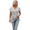 imageWomens Cap Sleeve Summer Tops 2025 Trendy Tank Tops Lace V Neck Loose Fit ShirtsBpattern 10