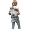 imageWomens Cap Sleeve Summer Tops 2025 Trendy Tank Tops Lace V Neck Loose Fit ShirtsBpattern 10
