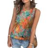 imageSAMPEEL Summer Tank Tops for Women Loose Fit Casual Round Neck Sleeveless Eyelet Tanks Trendy Vocation Outfits 2025Floral Blue
