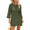 imageSAMPEEL Swimsuit Coverup for Women Beach Vacation Clothes Bathing Suit Cover Up Crochet Dresses Summer Cruise Outfits 2025Green