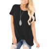 imageSAMPEEL Womens Casual Shirts Twist Knot Tunics Tops001 Black
