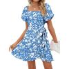 Floral Blue White