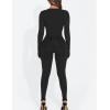 imageKaximil Womens Thermal Underwear Fleece Lined Base Layer Long Johns SetsBlack