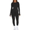 imageKaximil Womens Thermal Underwear Fleece Lined Base Layer Long Johns SetsBlack