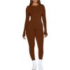 imageKaximil Womens Thermal Underwear Fleece Lined Base Layer Long Johns SetsCoffee