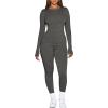 imageKaximil Womens Thermal Underwear Fleece Lined Base Layer Long Johns SetsDark Grey