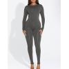 imageKaximil Womens Thermal Underwear Fleece Lined Base Layer Long Johns SetsDark Grey