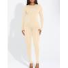 imageKaximil Womens Thermal Underwear Fleece Lined Base Layer Long Johns SetsNude