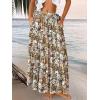 imageTrendy Queen Long Skirts for Women Boho Maxi Skirt Summer Swing Tiered ALine Elastic High Waist Dress with Pockets FashionMulti Floral
